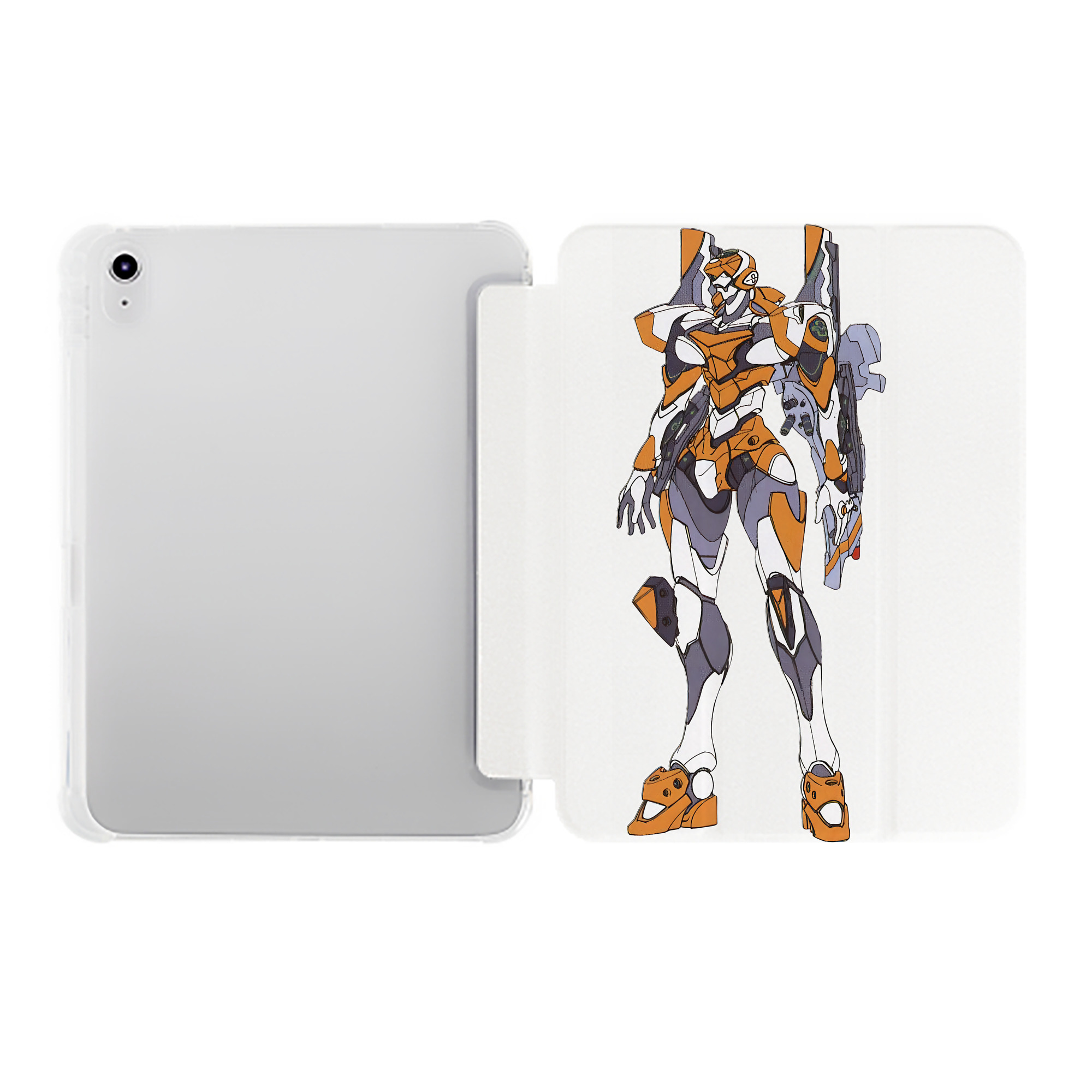 （画像用） EVA 新世紀エヴァンゲリオン IPad ケース ペン収納付き 三つ折りスタンド PUレザー×シリコン 対応機種9.5/10.5/10.9インチ
